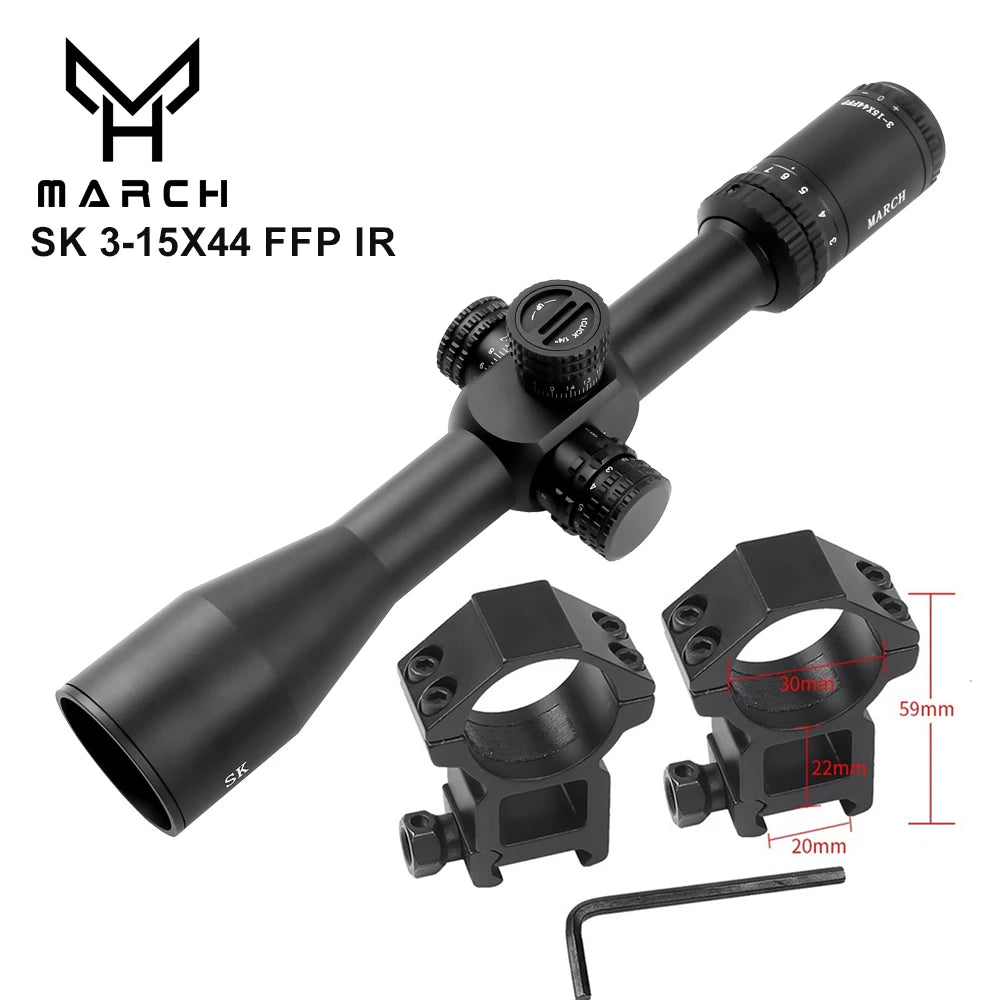 MARCH SK 3-15x44 Luneta FFP Riflescope