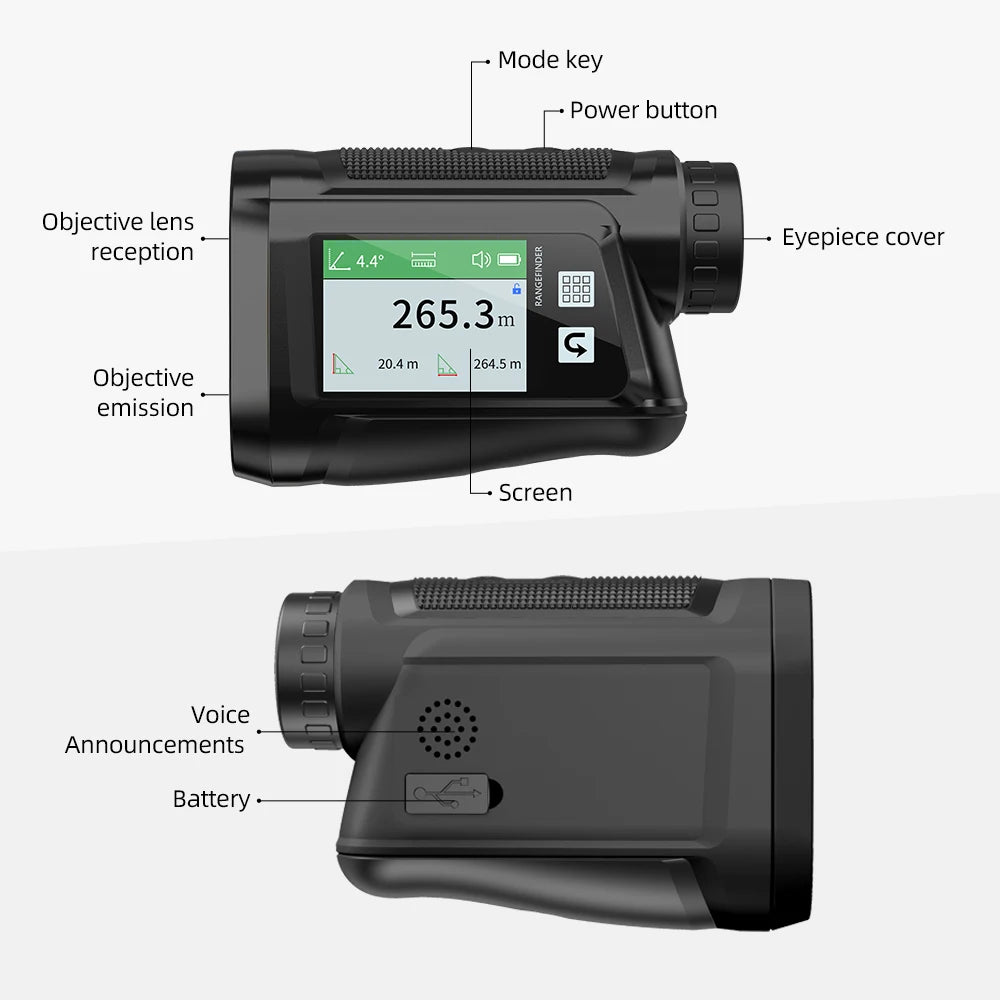 NOHAWK Golf Rangefinder with Slope and Pin Lock Vibration