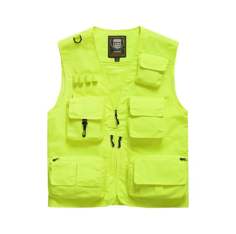 Orange Multi-pocket Vest