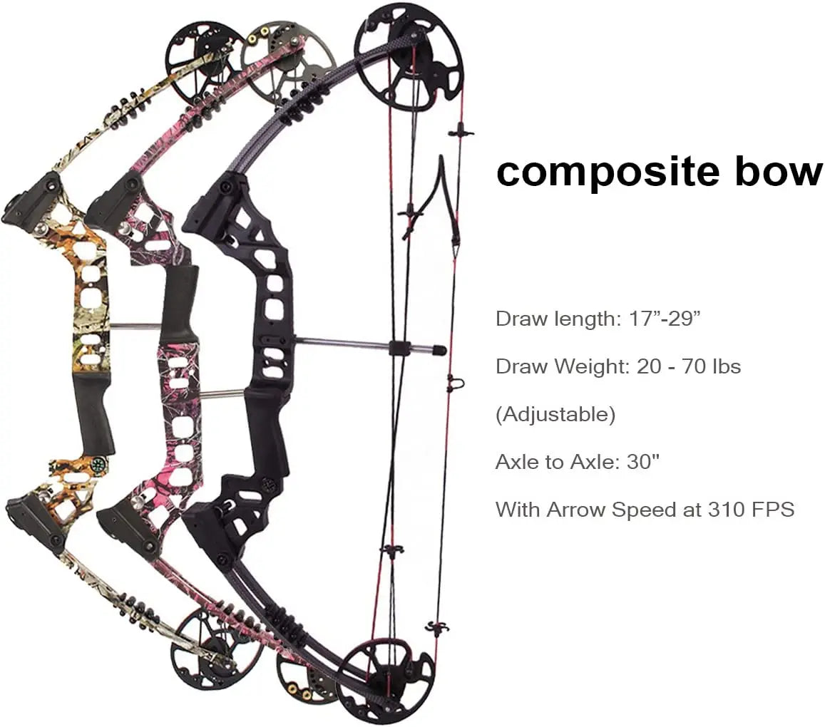 Archery Compound Bow 20-70 lbs Adjustable,