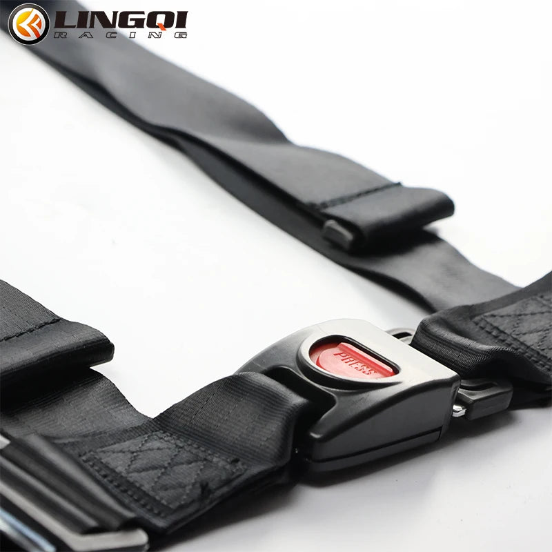 LINGQI RACING Motorcycle 4 Point Mounting Seatbelt