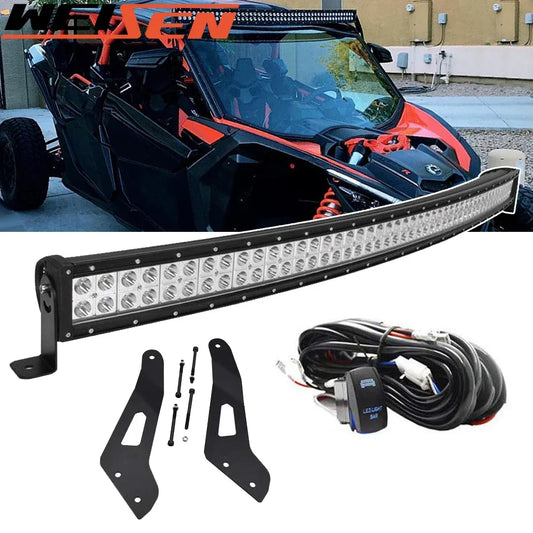 Curved LED Light Bar Upper Roof Mounts Brackets