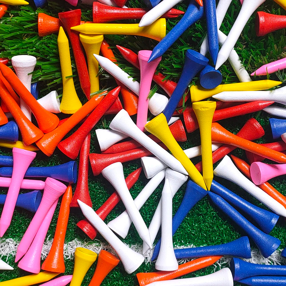 100Pcs Golf Wood Tees Mixed Color