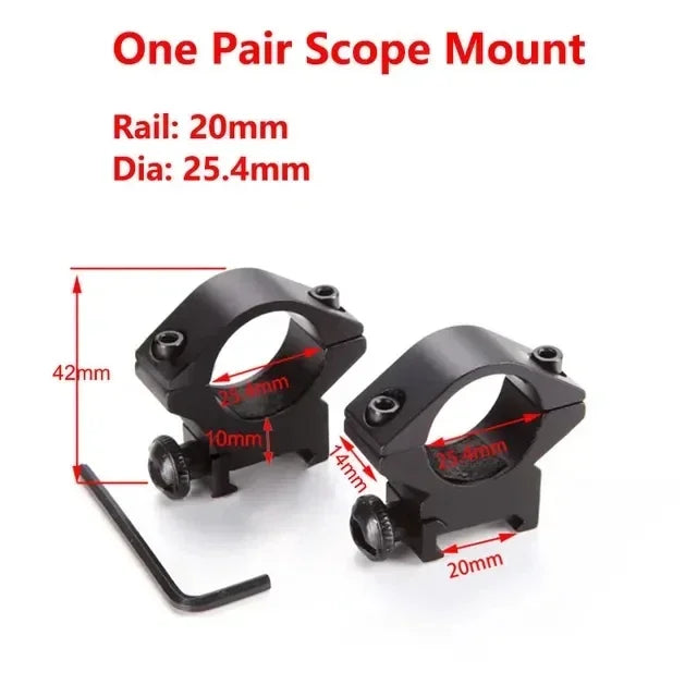 1 Pair Hunting Rifle Scope Mounts Ring for Dia 25.4/30mm Tube Scopes