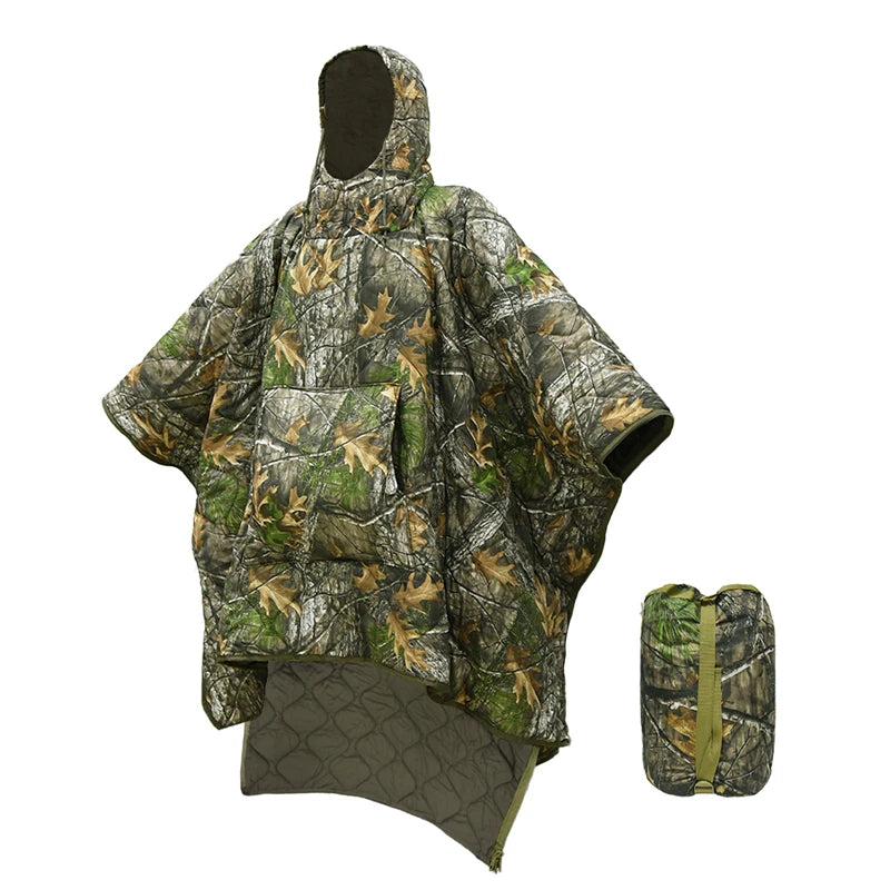 Camo Blanket Waterproof Insulation Poncho