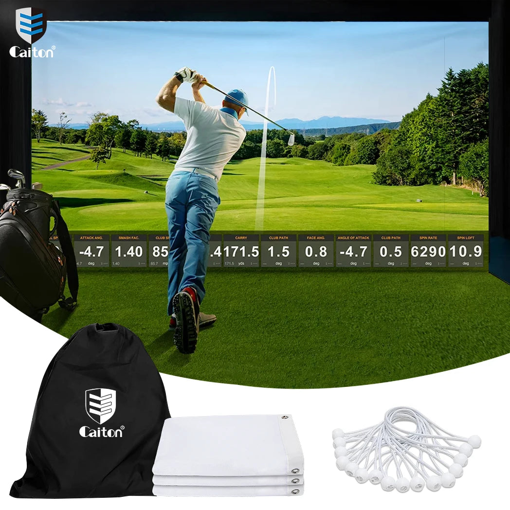 1pc HD Polyester Golf Practice Screen - Silent Impact, Wear-Resistant, Anti-Strike, Indoor/Outdoor Training, Multi-Size Options