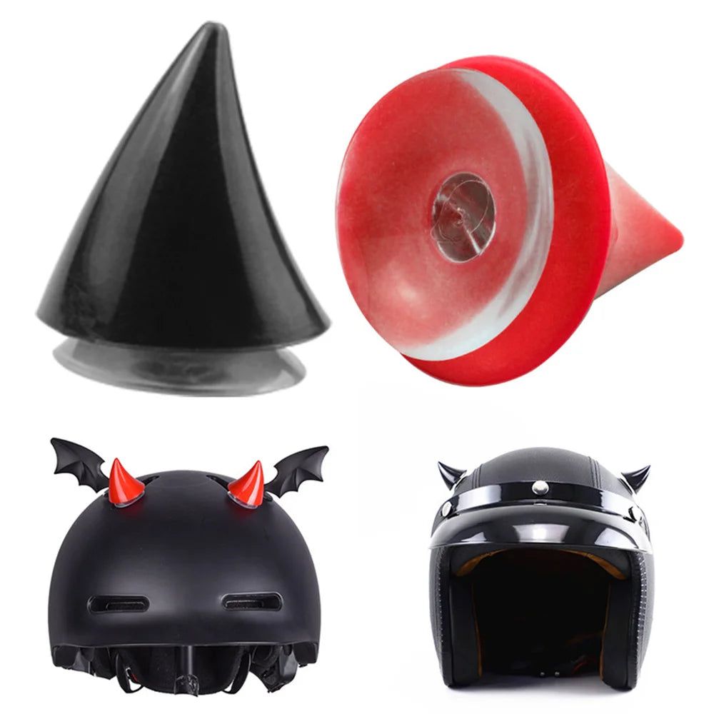 2PCS Motorcycle Helmet Rubber Horn