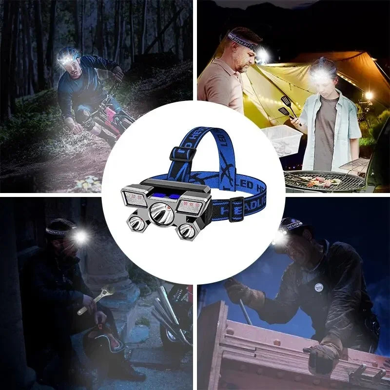 Powerful Rechargeable Head Flashlight