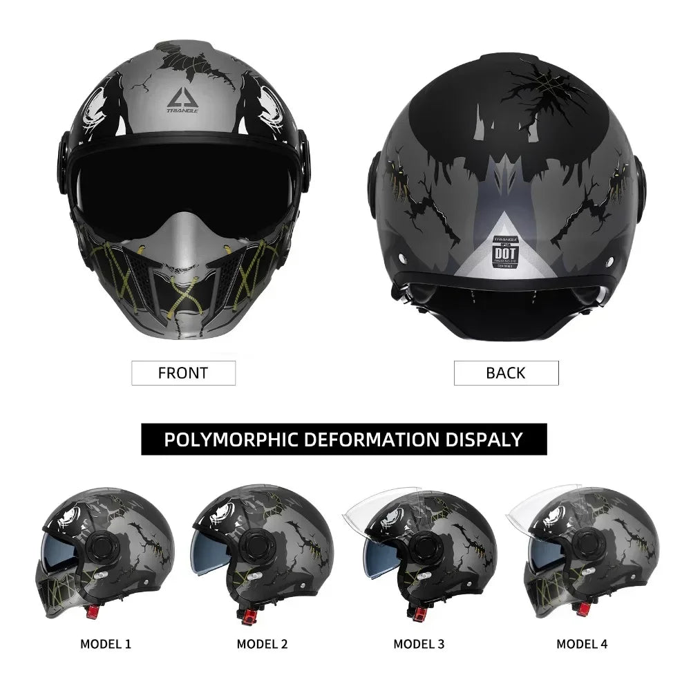 Motorcycle Modular Full Face Open Face