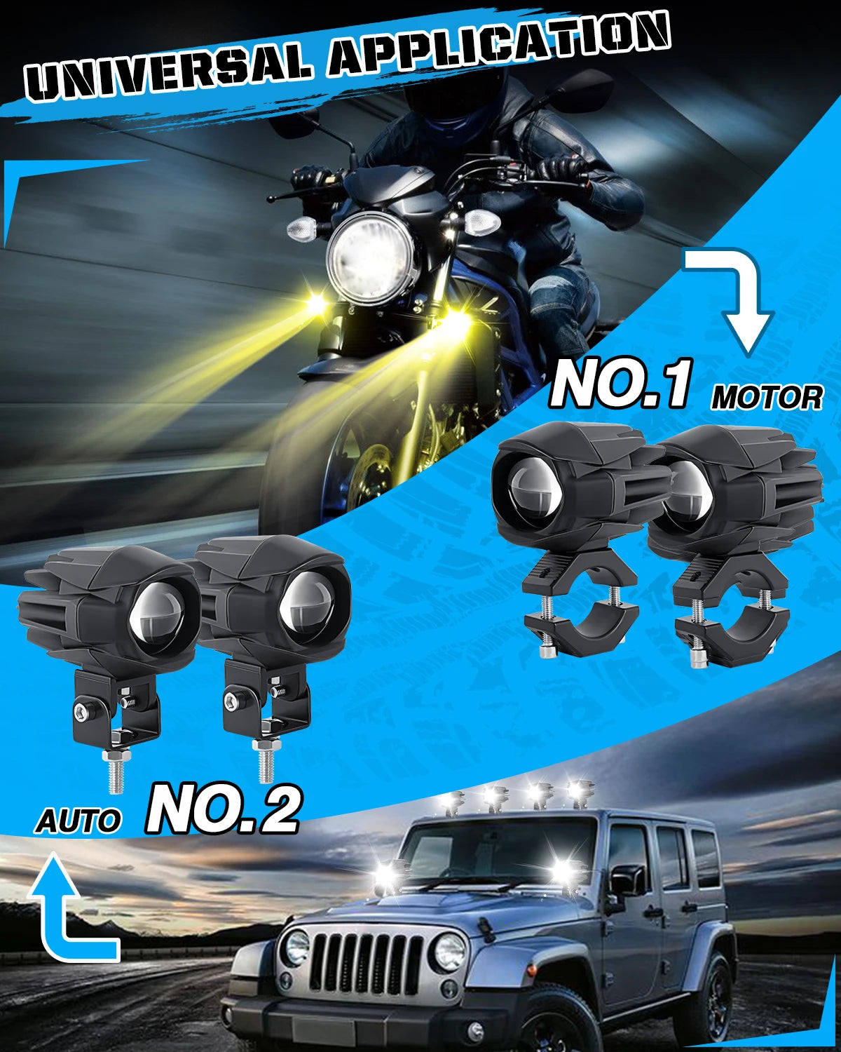 BraveWAY LED Motorcycle Headlight