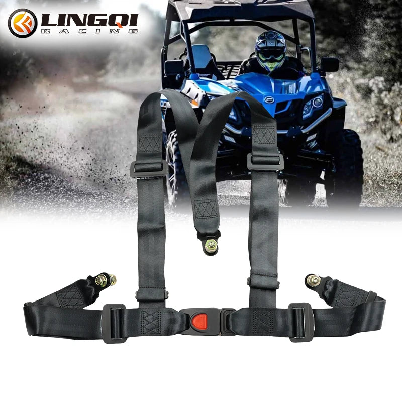 LINGQI RACING Motorcycle 4 Point Mounting Seatbelt