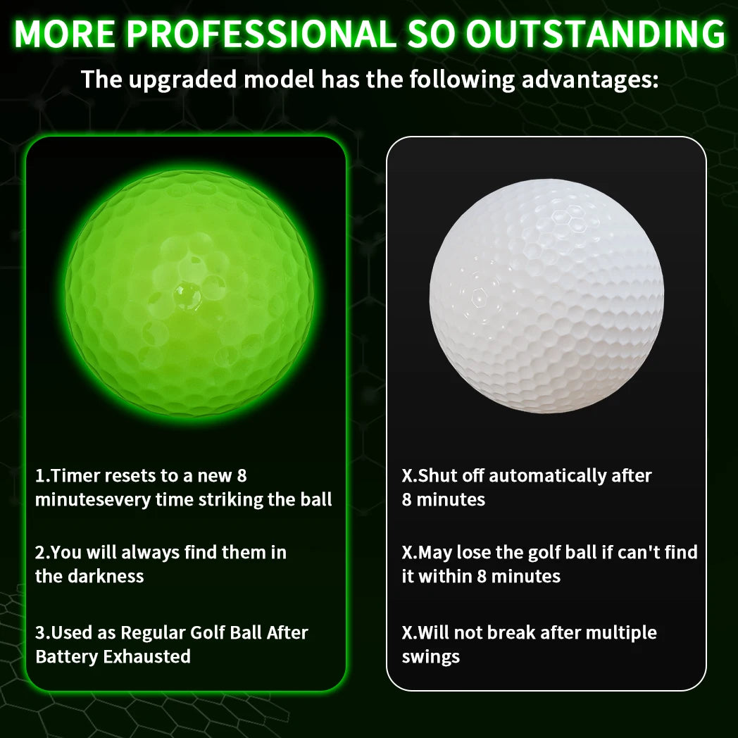 Caiton Glow Golf Balls for Night Sports