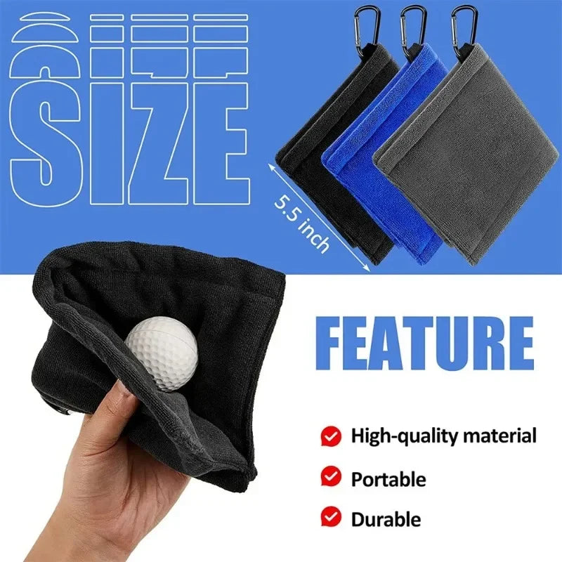 Square Microfiber Golf Ball Cleaning Towel