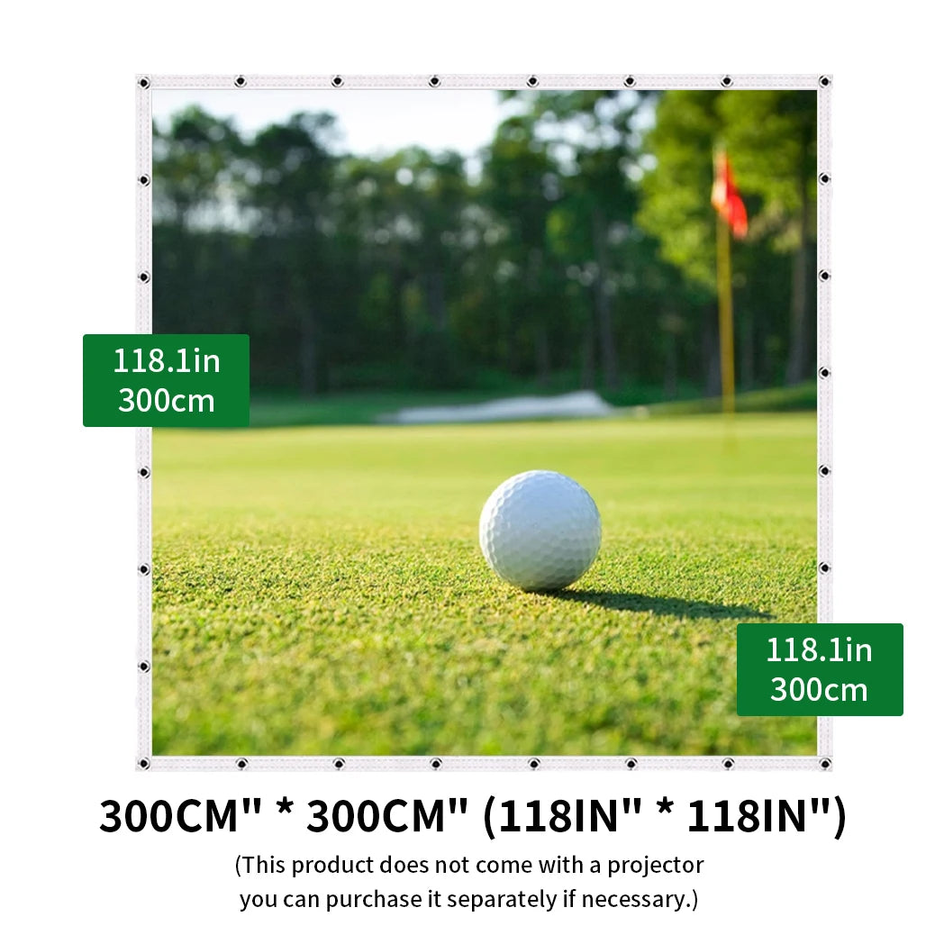 1pc HD Polyester Golf Practice Screen - Silent Impact, Wear-Resistant, Anti-Strike, Indoor/Outdoor Training, Multi-Size Options