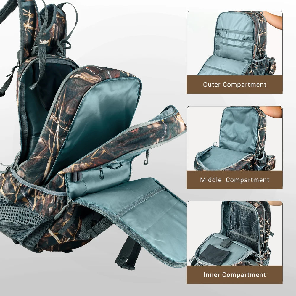 Large Capacity Hunting Backpack with Rifle Holder