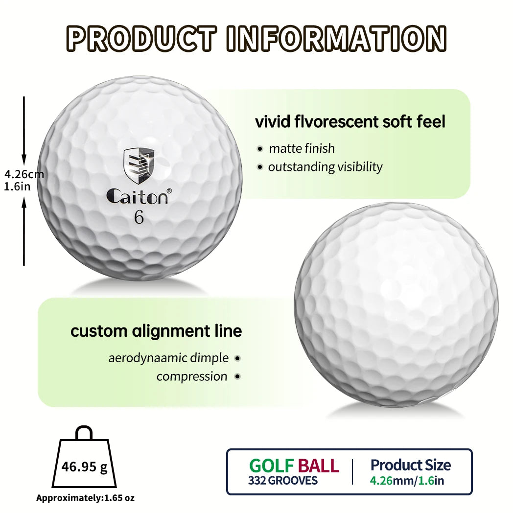 Caiton 100pcs  Golf Balls , High Performance, Long Distance