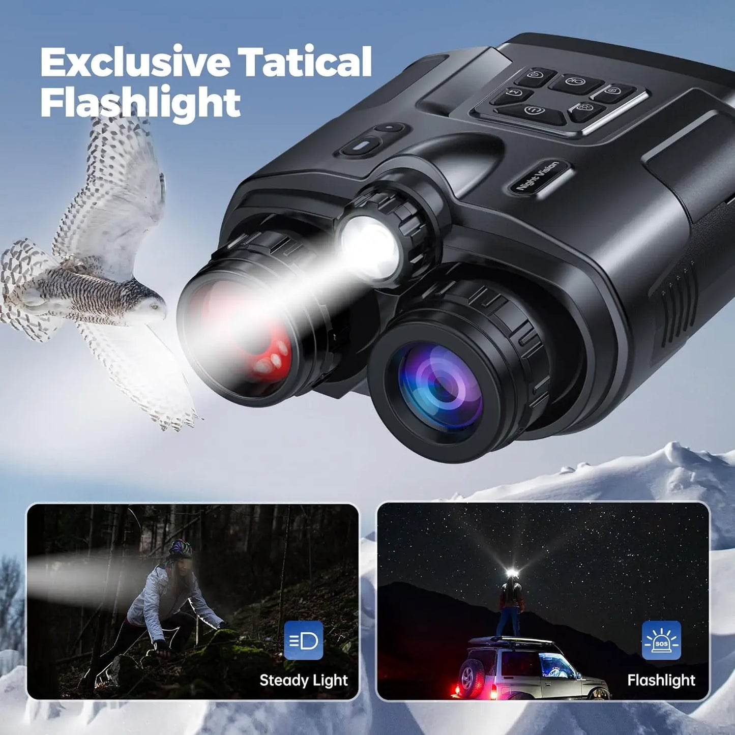 4K Night Vision Binoculars 3inch Screen