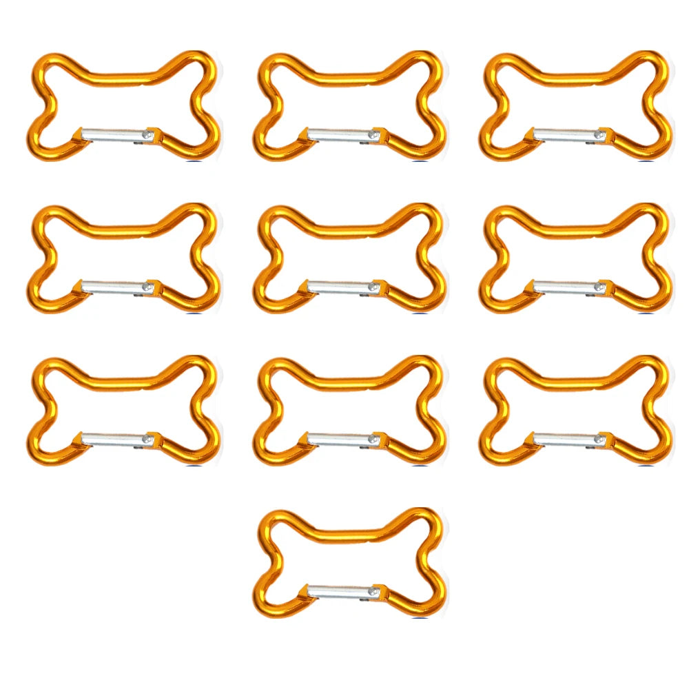 10PCS Dog Bone Carabiner