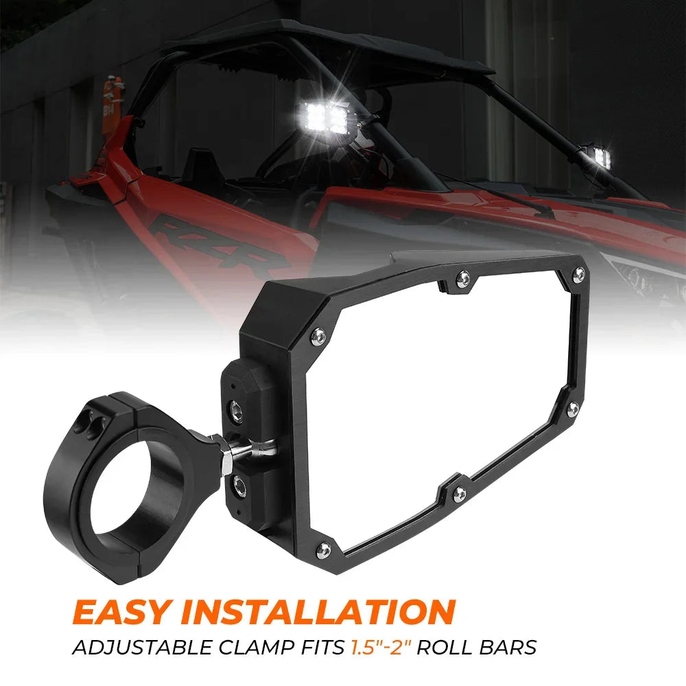 1.5"-2" UTV Rearview Side Mirrors with LED Light