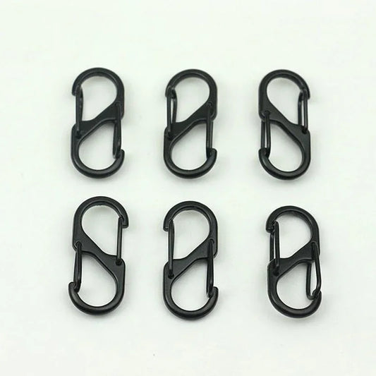 10PCS Stainless Steel S Type Carabiner With Lock