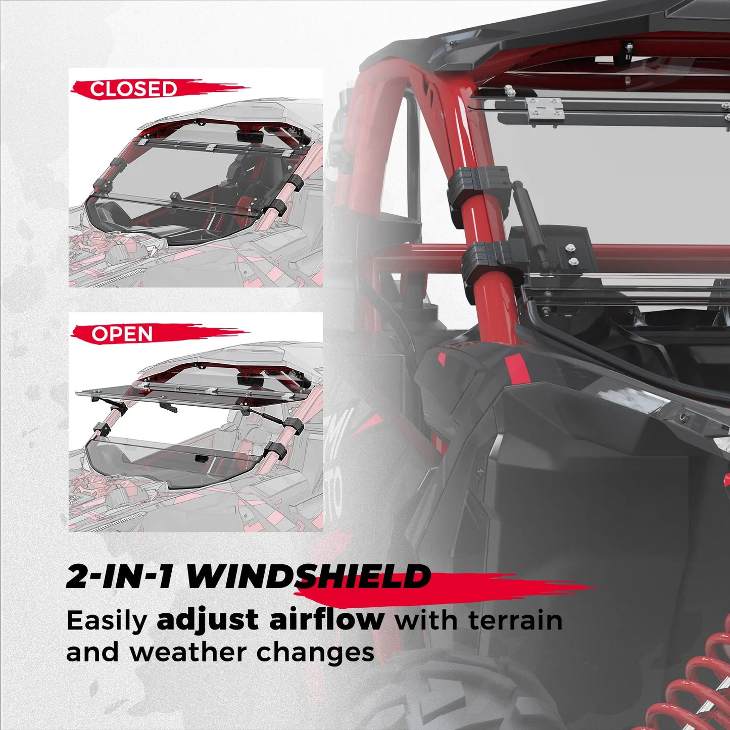 Flip Windshield for Can-Am Maverick