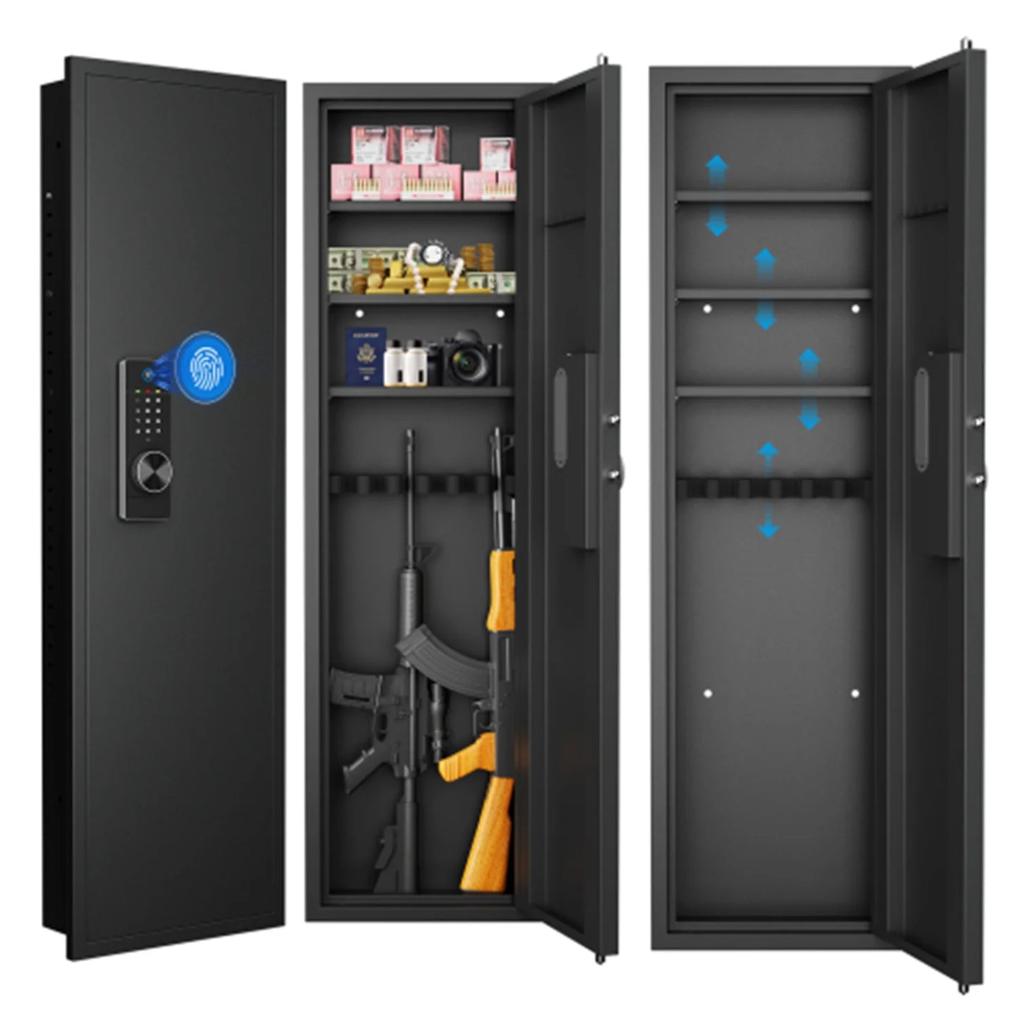 53" Fingerprint Touch Panel In-Wall Safe