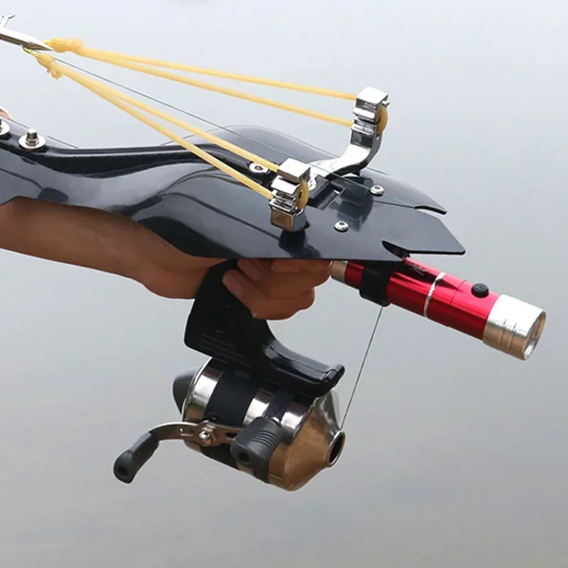 Slingshot Fishing Professional Shooting Catapult Set with Fishing Reel and Darts