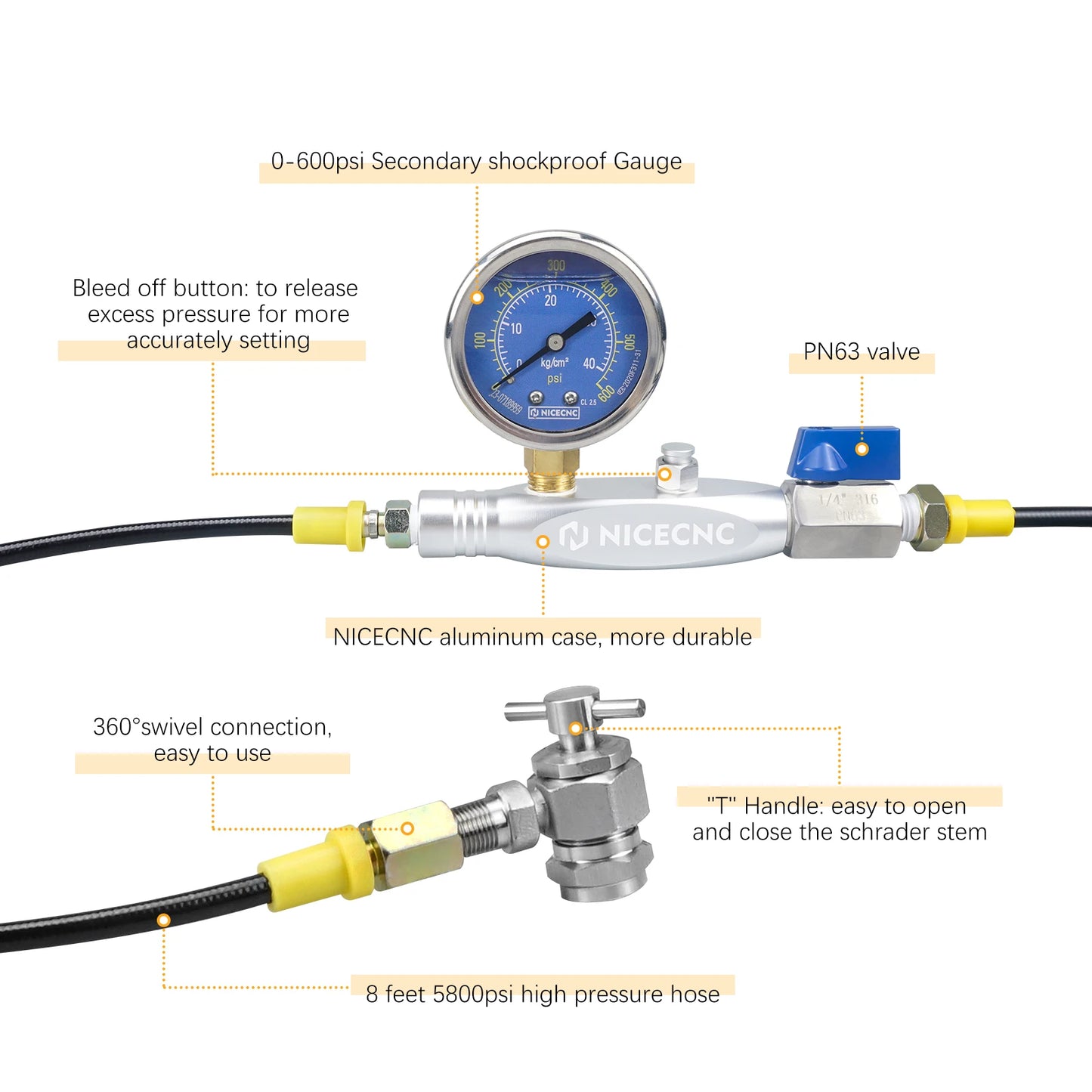 Universal Shock Nitrogen Fill Tool