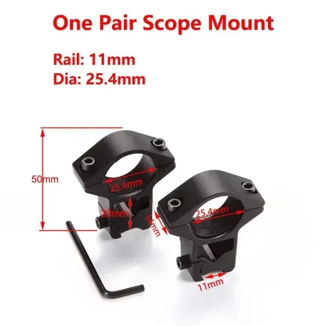 1 Pair Hunting Rifle Scope Mounts Ring for Dia 25.4/30mm Tube Scopes