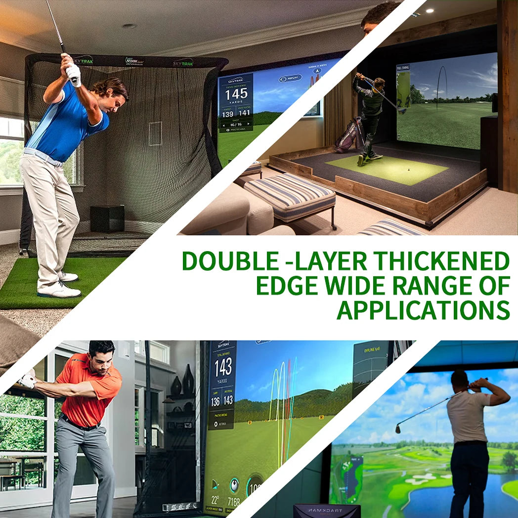 1pc HD Polyester Golf Practice Screen - Silent Impact, Wear-Resistant, Anti-Strike, Indoor/Outdoor Training, Multi-Size Options