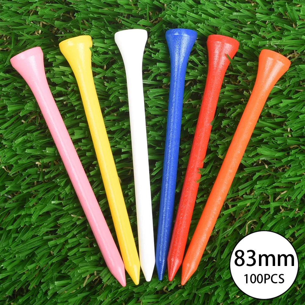 100Pcs Golf Wood Tees Mixed Color