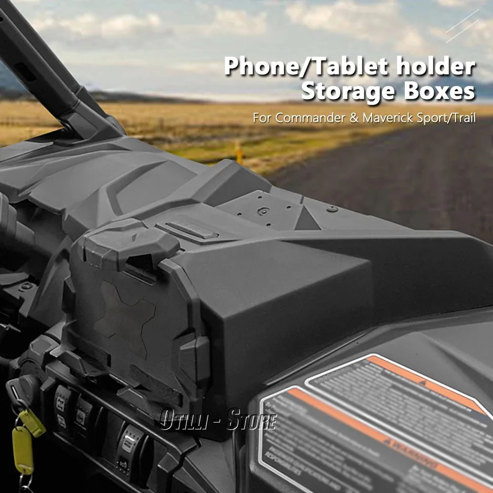 Tablet Holder Storage Box L For Can Am Commander Max Maverick